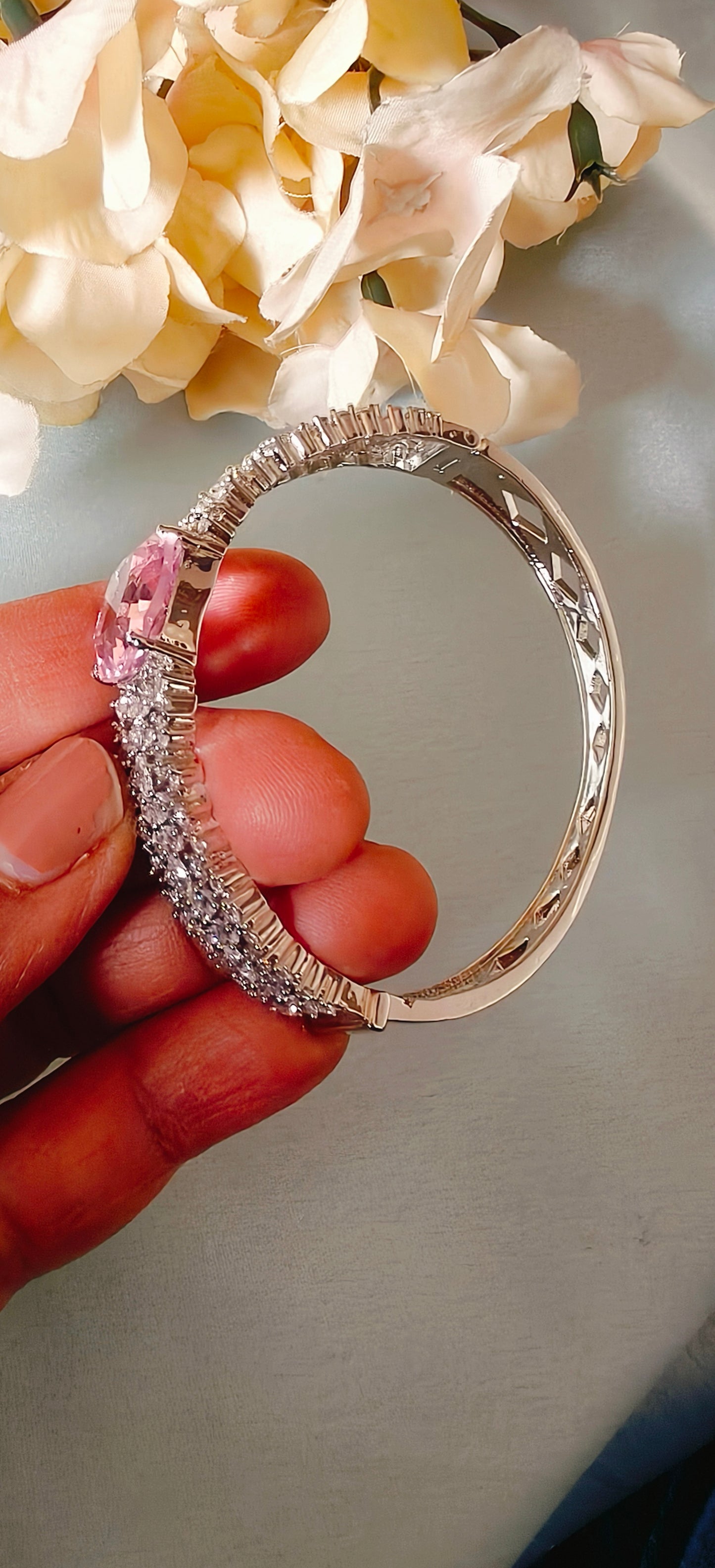 Baby Pink American Diamond Bracelet