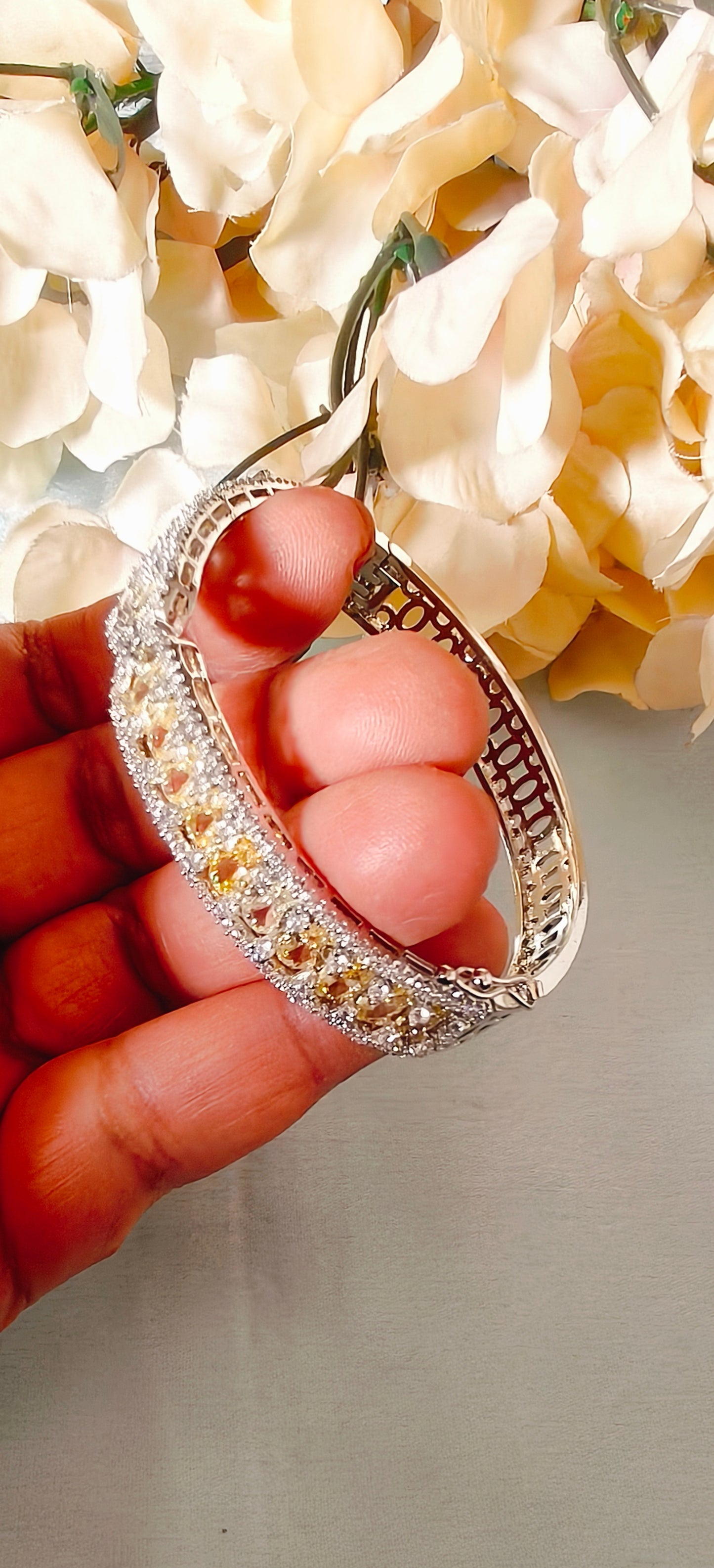 Butter Yellow American Diamond Bracelet