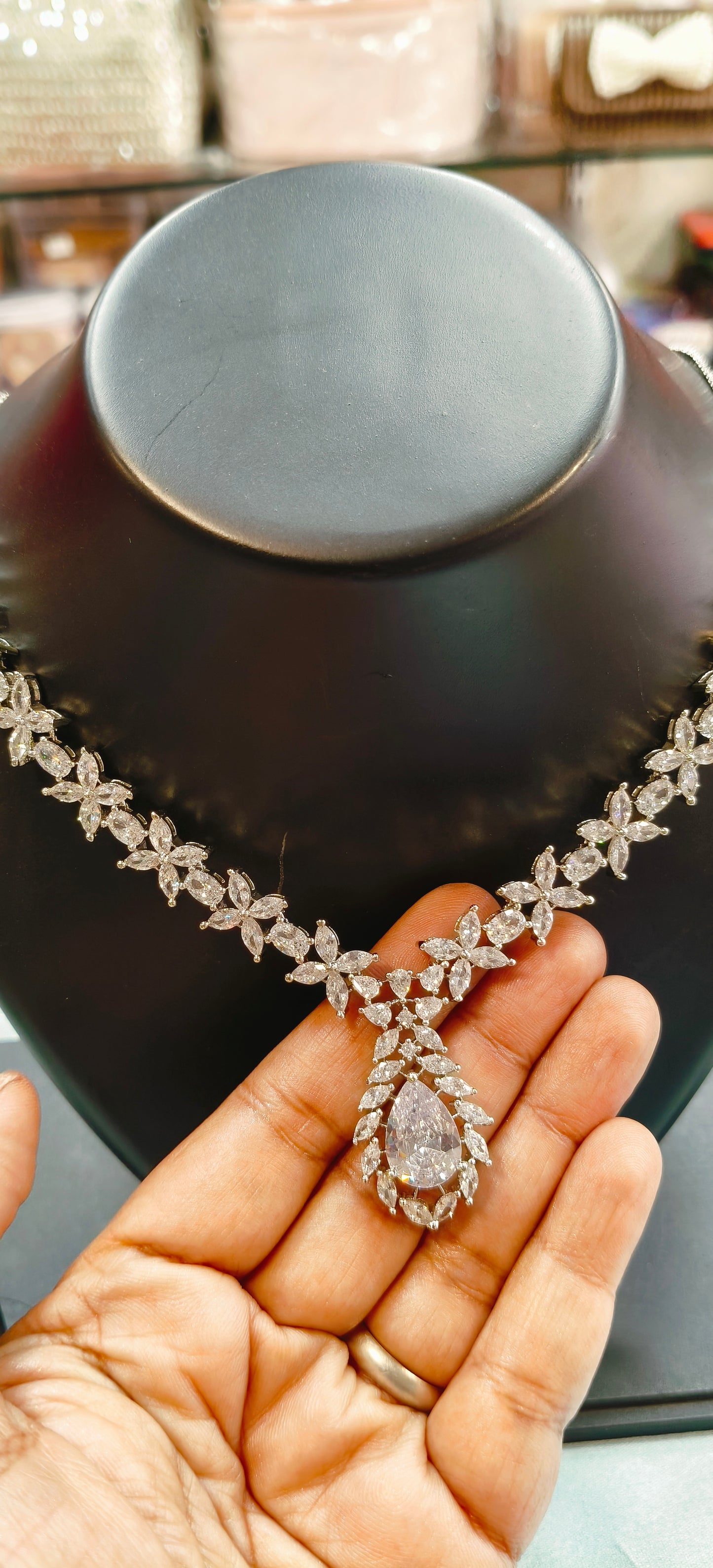 American Diamond Necklace Set