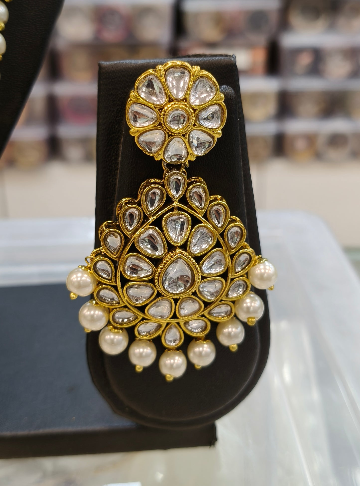 Long Moti Kundan Necklace