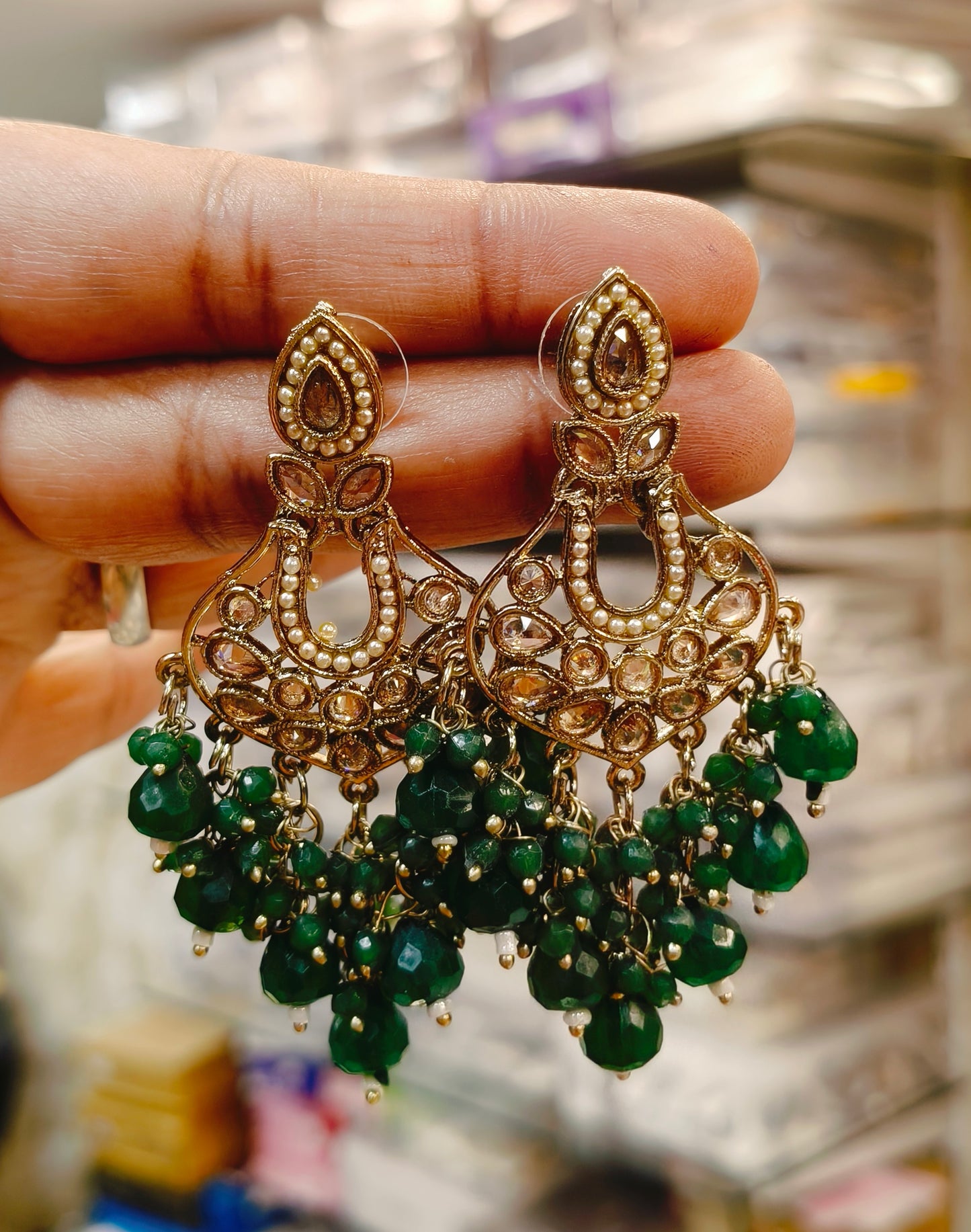 Kundan Chandbali Earrings