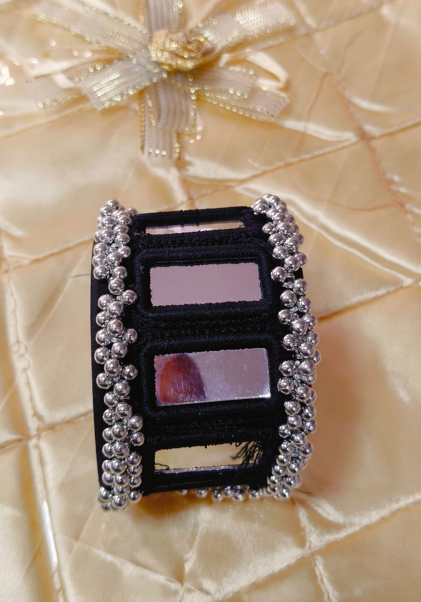 Oxidised Embroidery Kada
