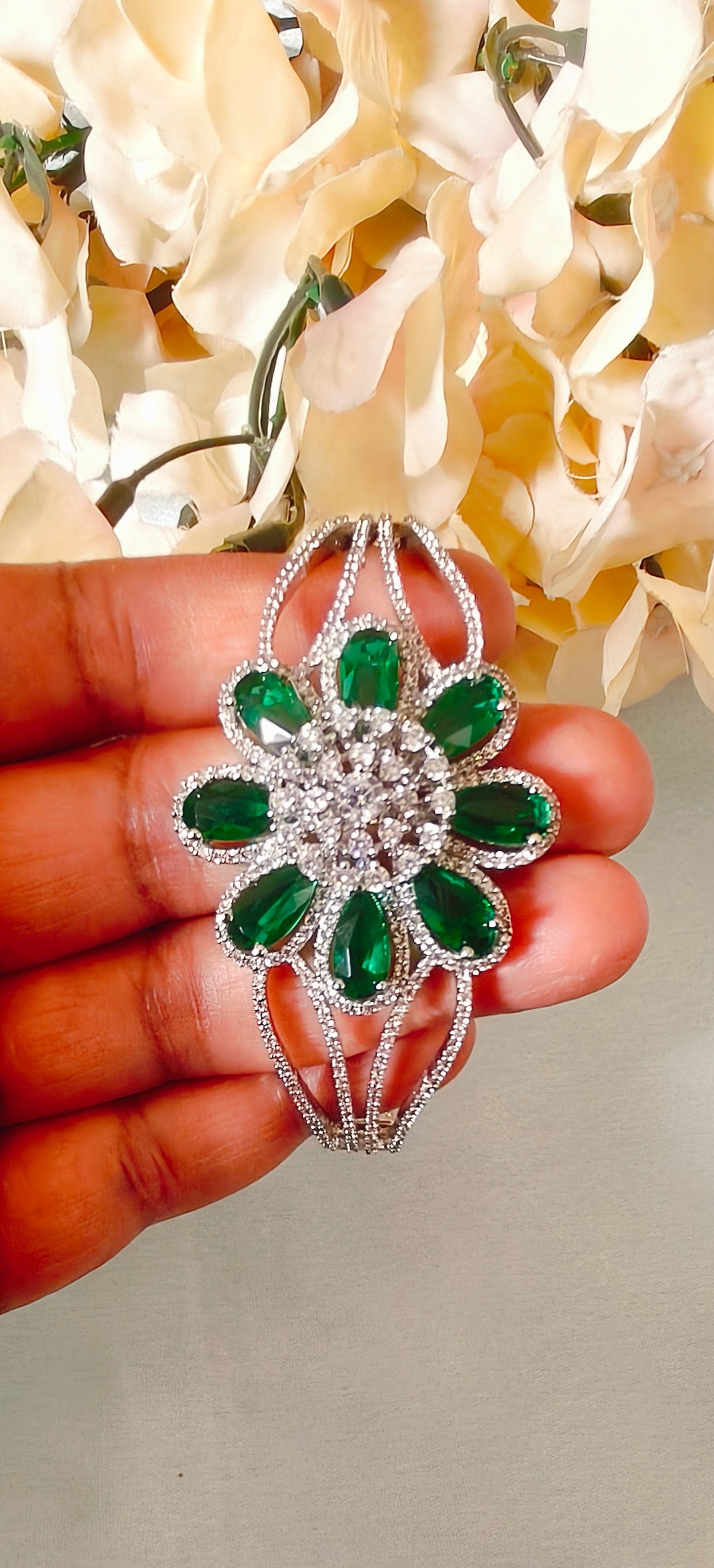 Emerald American Diamond Bracelet