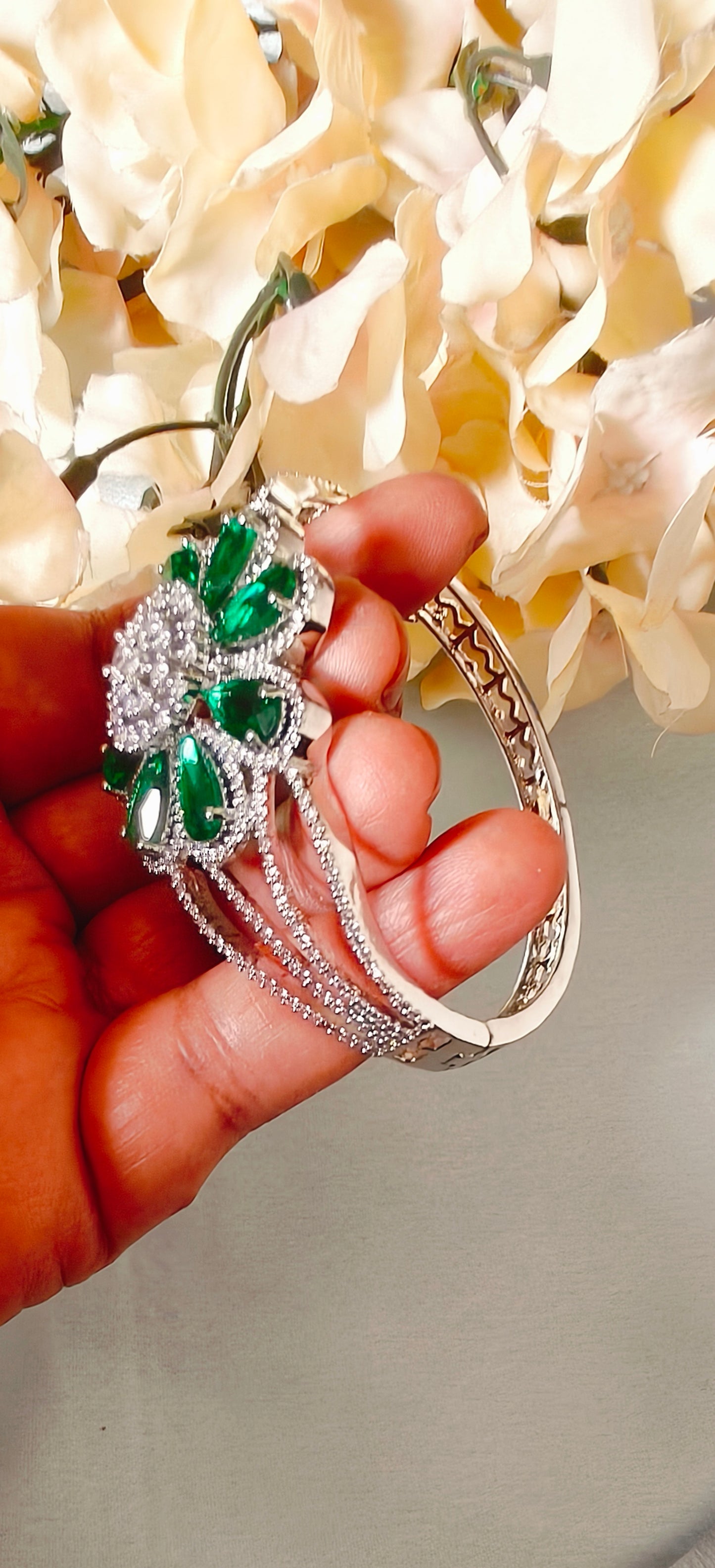 Emerald American Diamond Bracelet