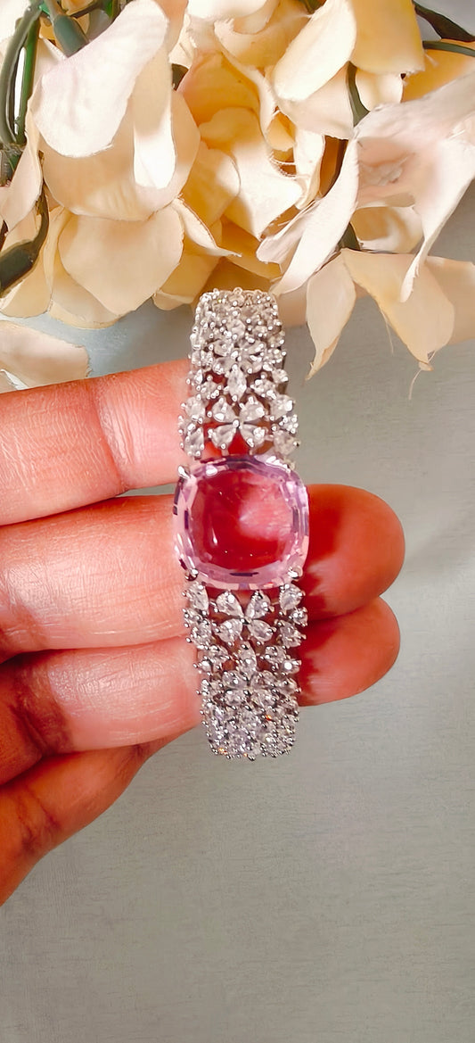 Baby Pink American Diamond Bracelet