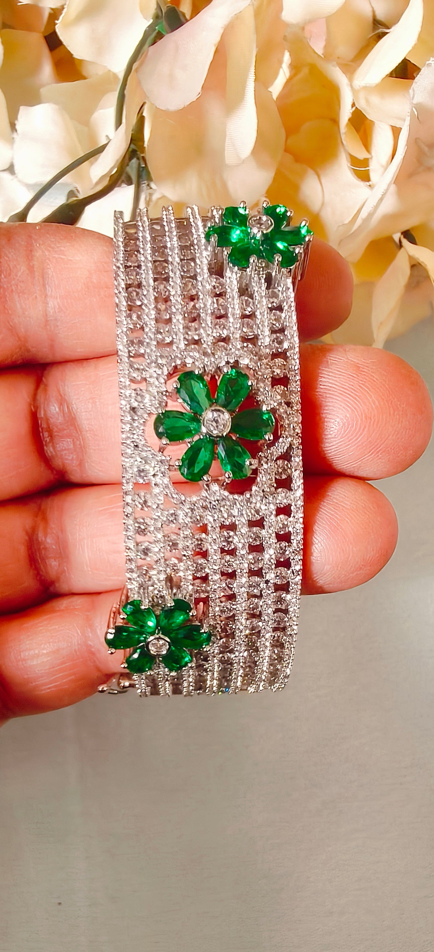 Emerald American Diamond Bracelet