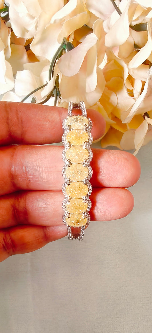 Butter Yellow American Diamond Bracelet
