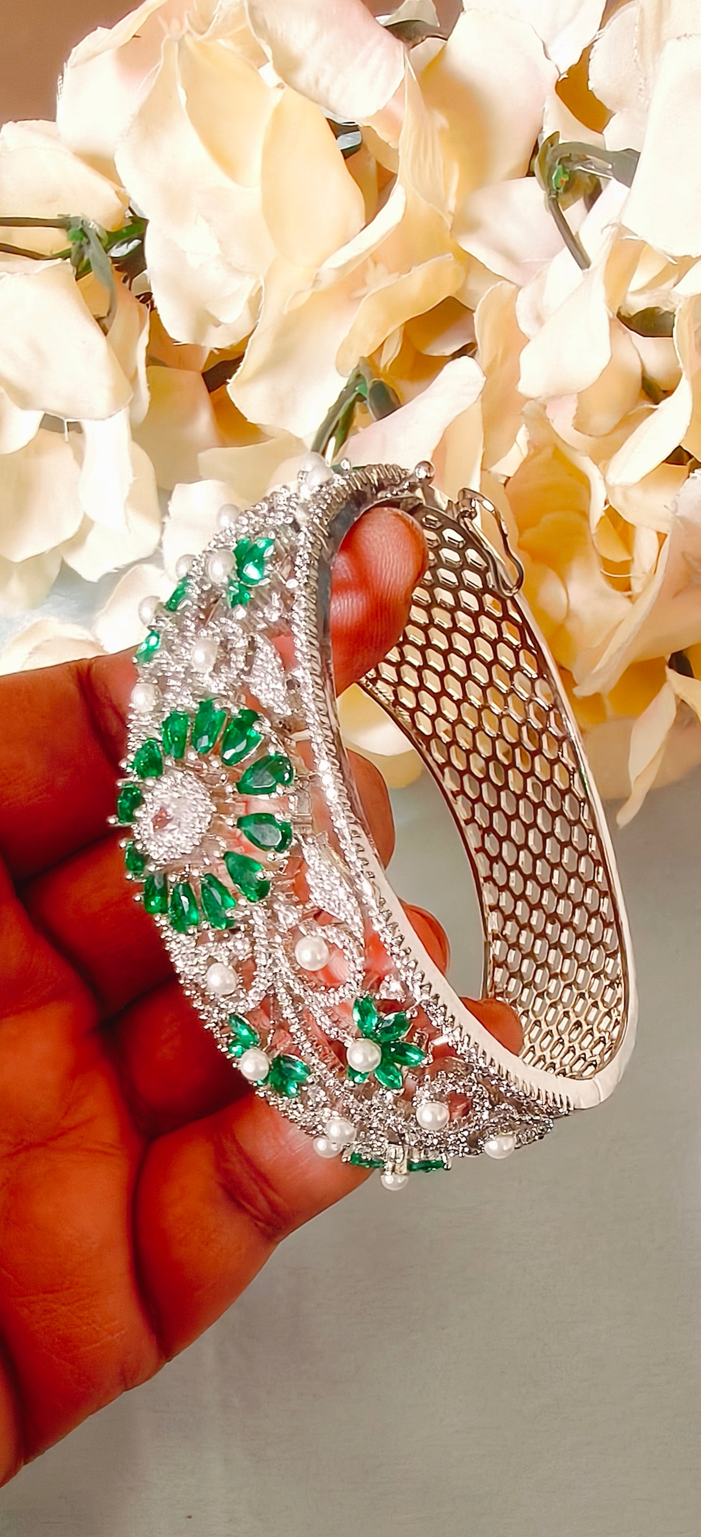 Green American Diamond Bracelet