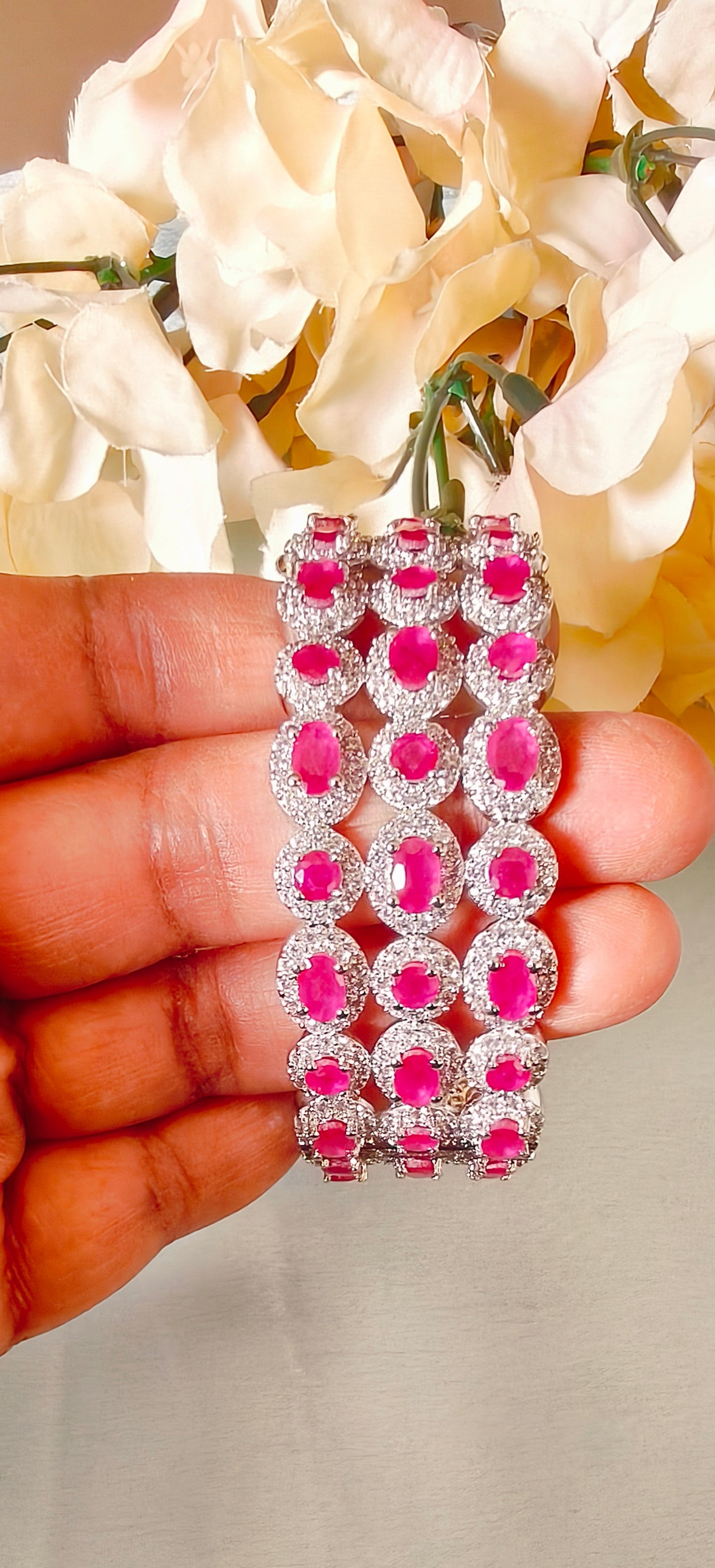 Ruby American Diamond Bracelet