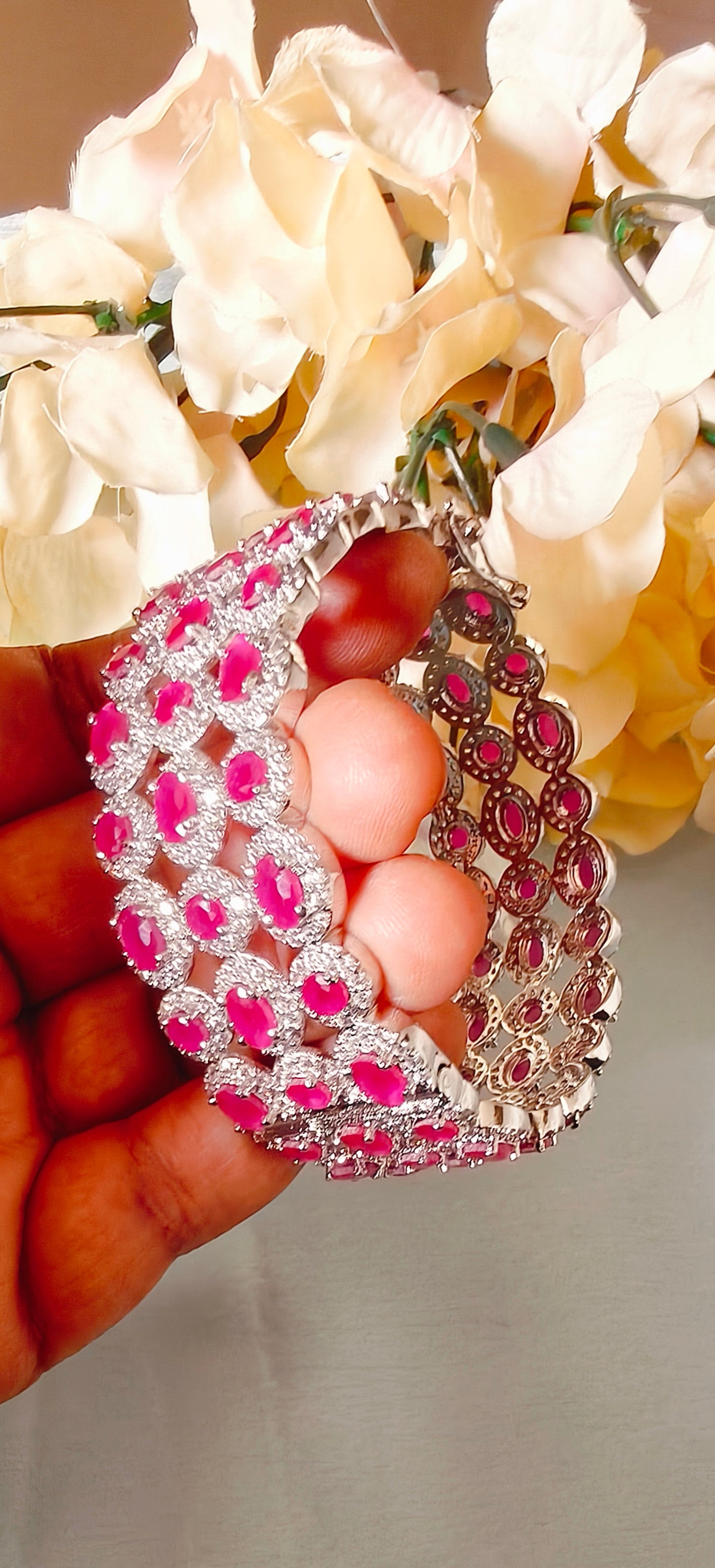 Ruby American Diamond Bracelet
