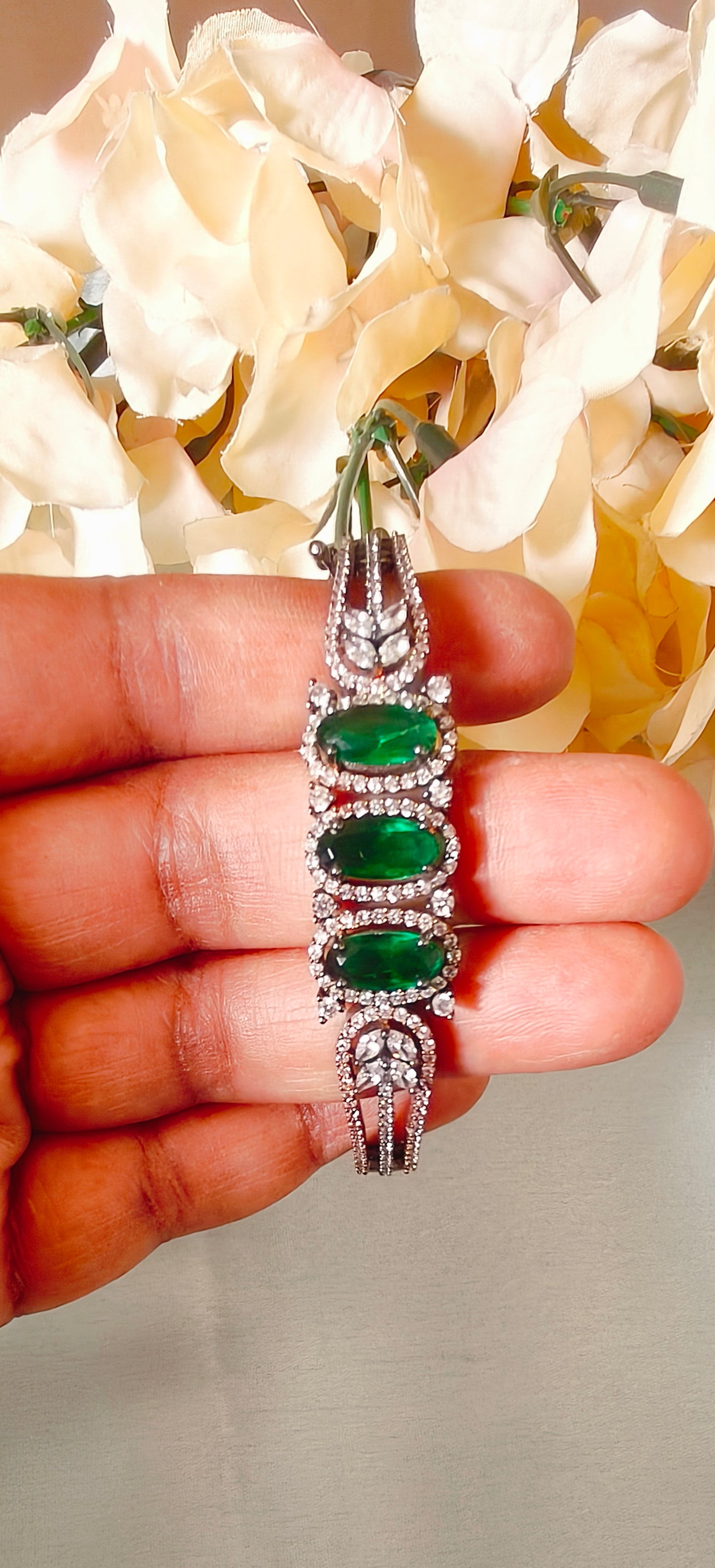 Emerald American Diamond Bracelet