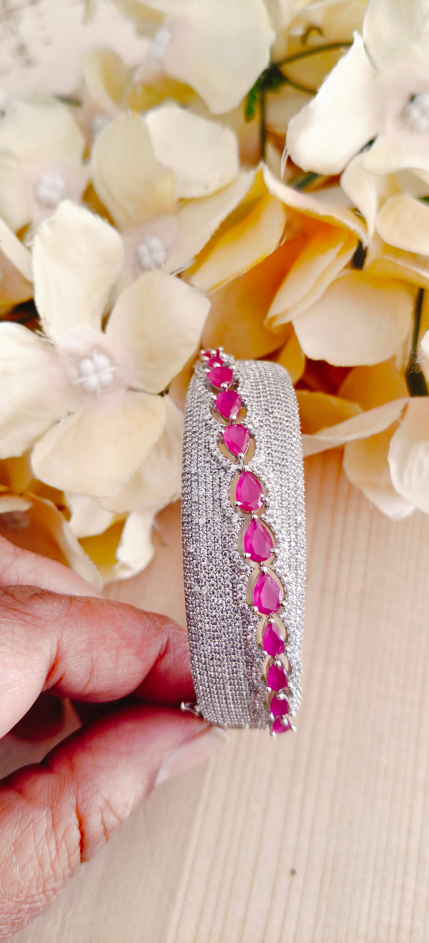 Ruby American Diamond Bracelet