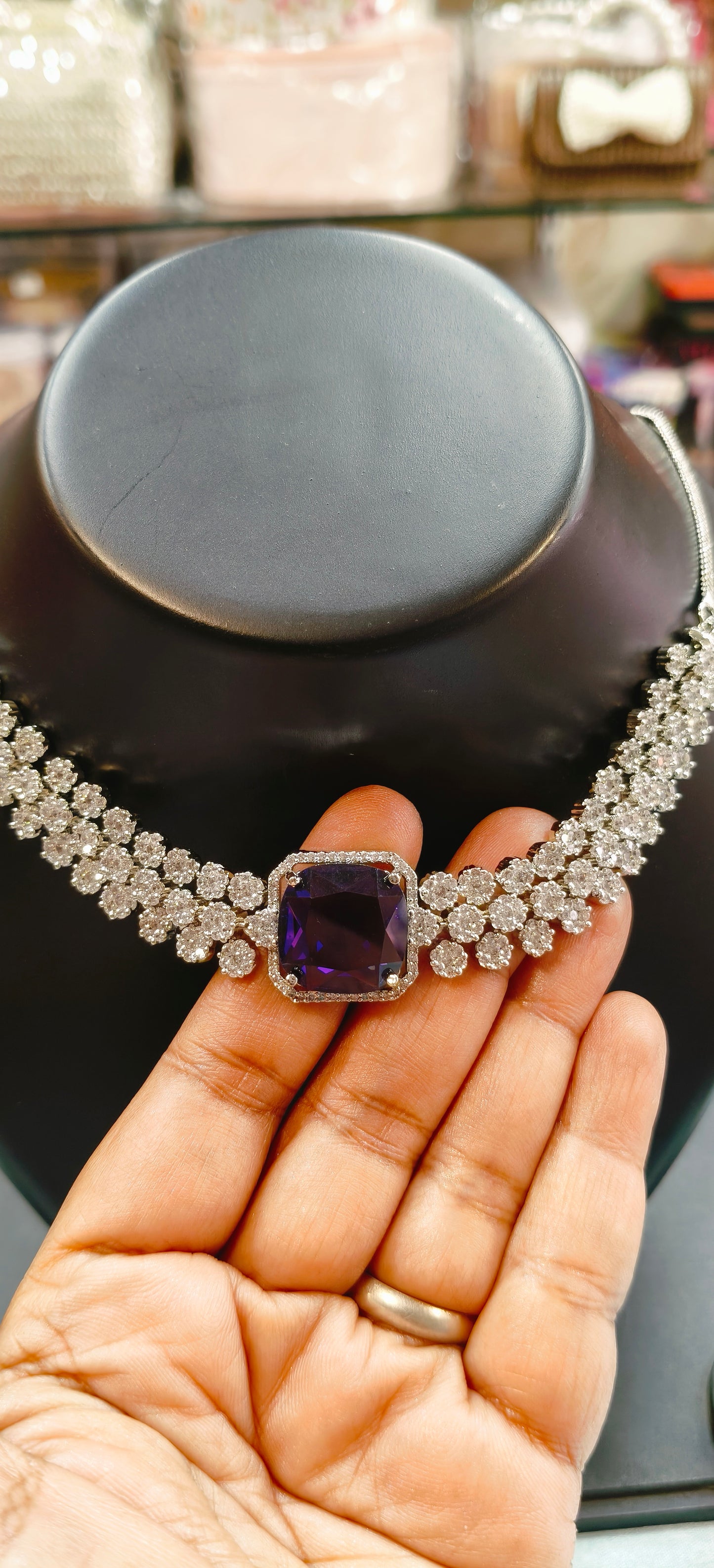 American Diamond Necklace Set