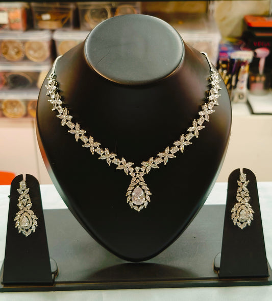 American Diamond Necklace Set