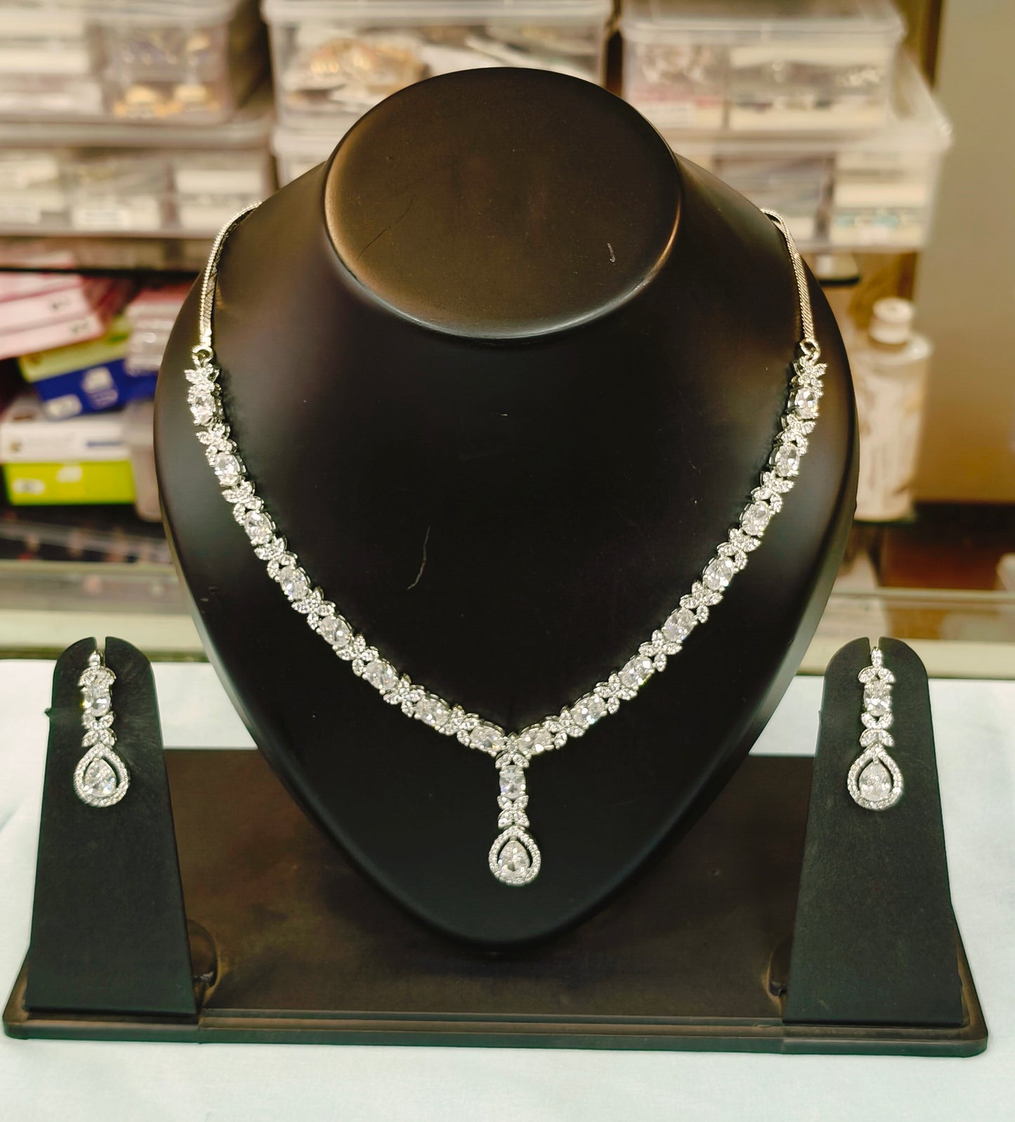American Diamond Necklace Set
