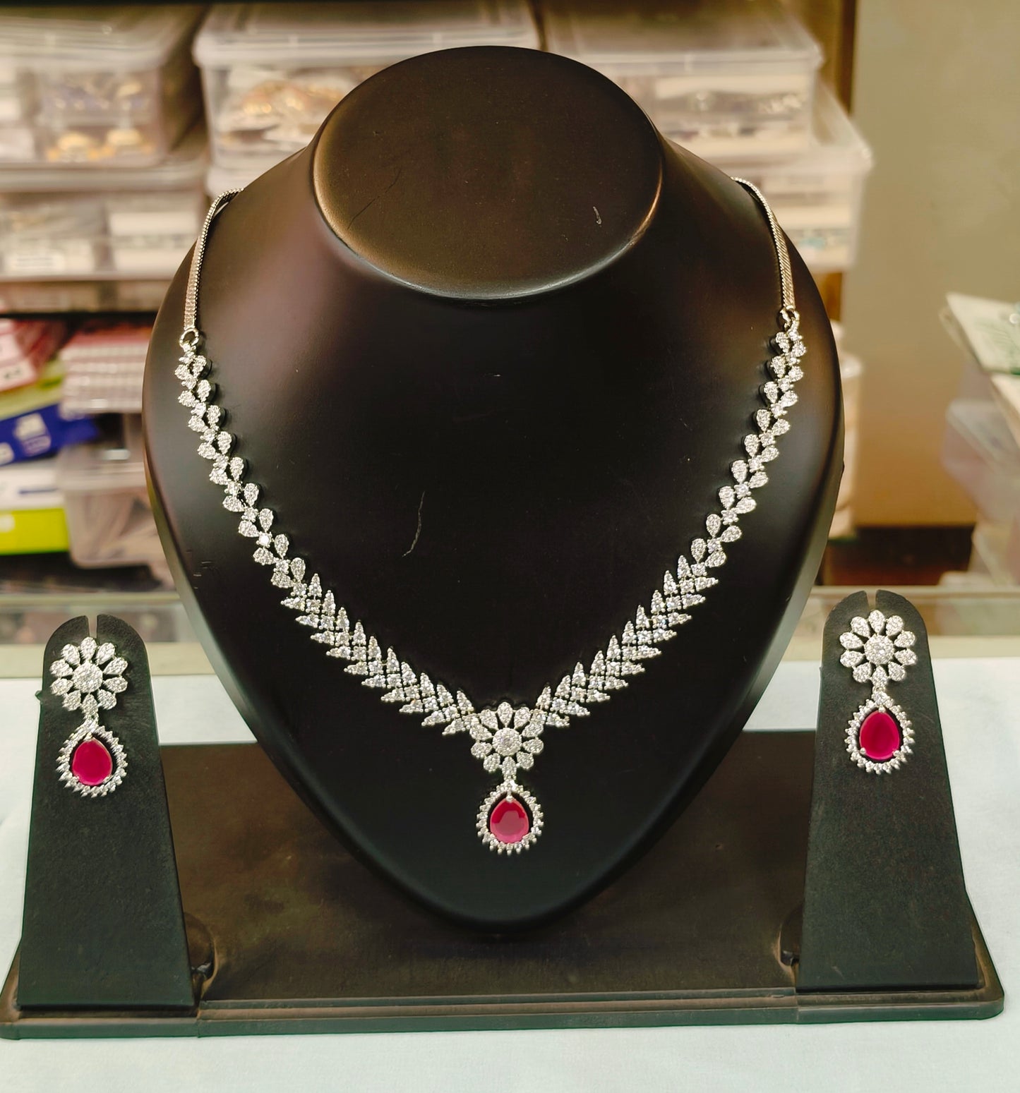 American Diamond Necklace Set