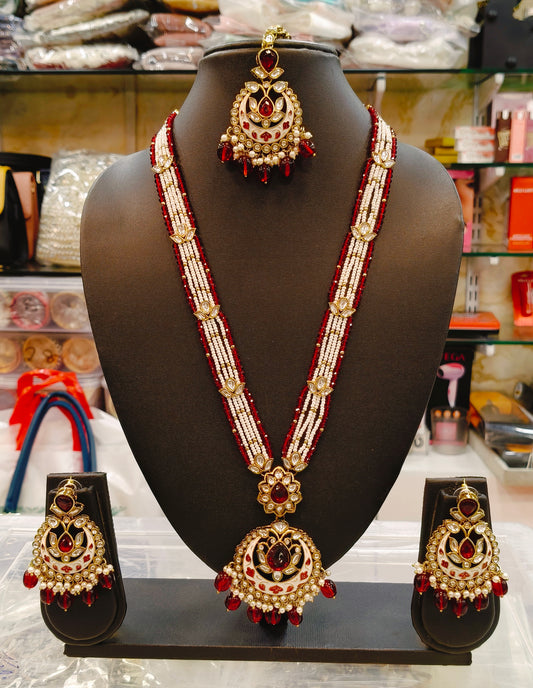Long Meenakari Kundan Necklace