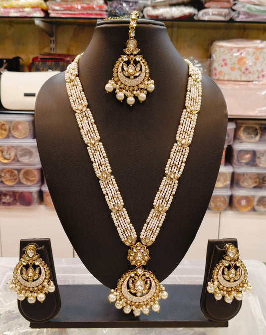 Long Meenakari Kundan Necklace