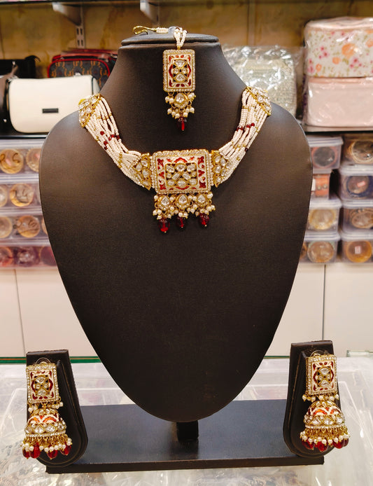 Meenakari Kundan Choker Necklace