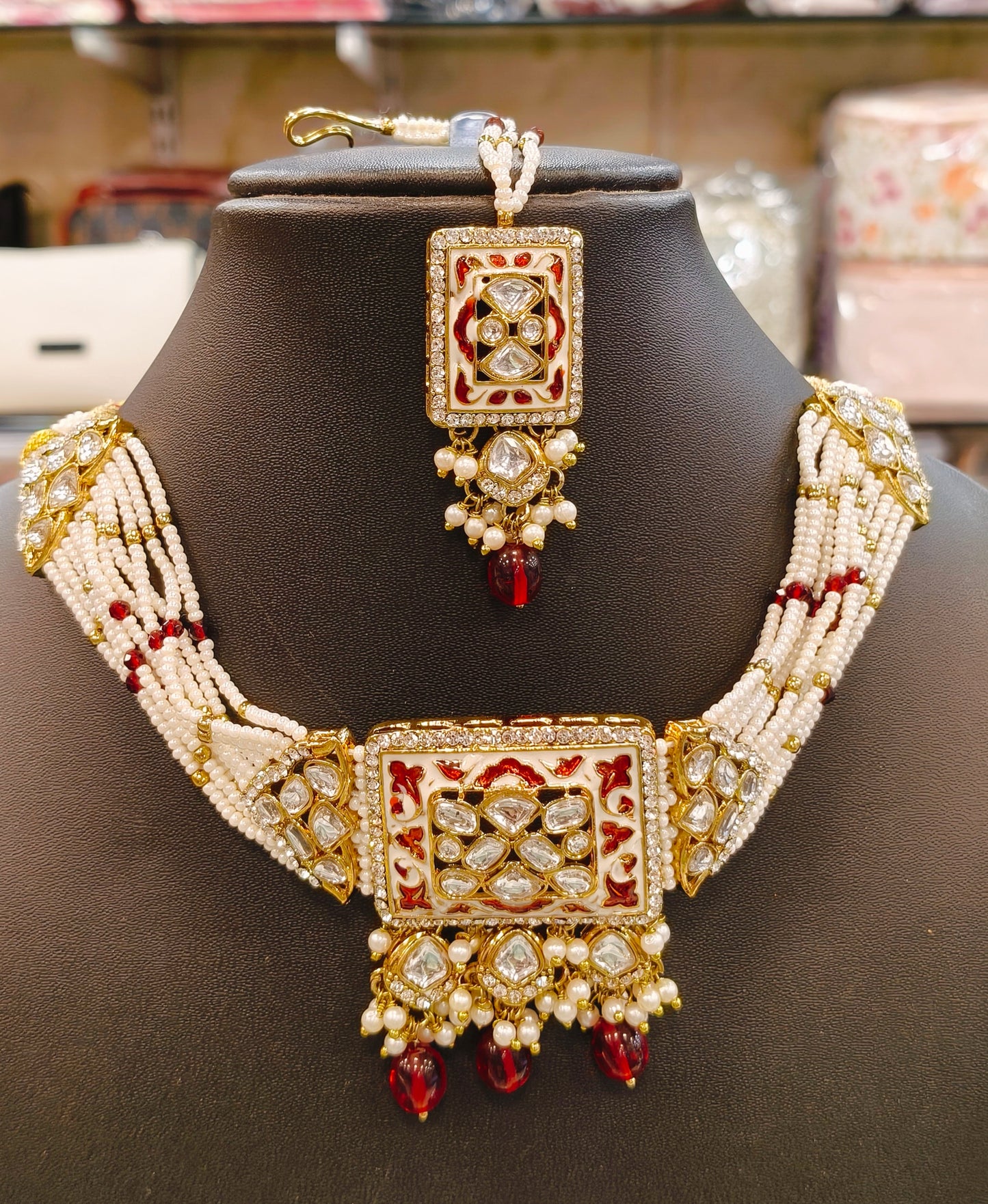 Meenakari Kundan Choker Necklace