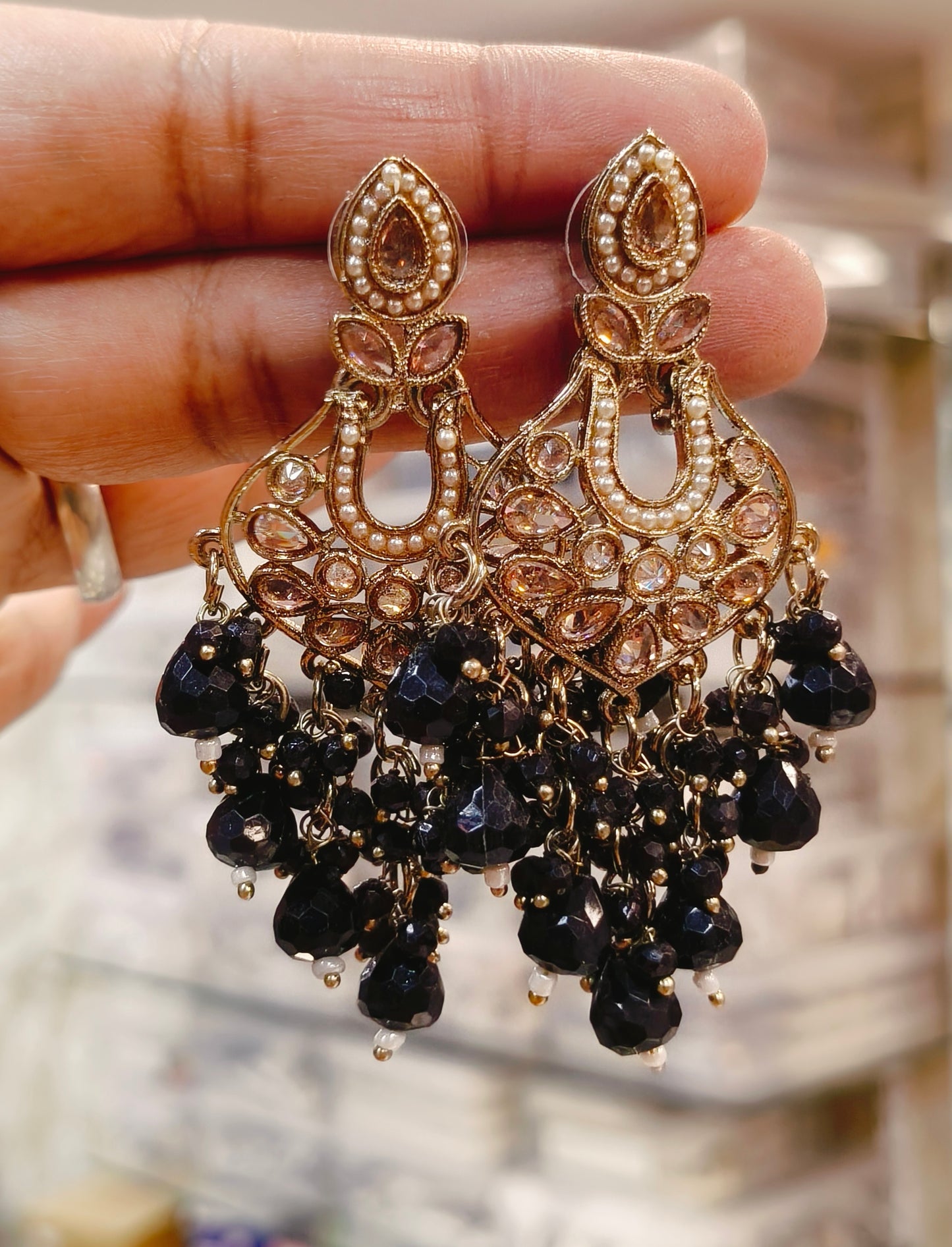Kundan Chandbali Earrings