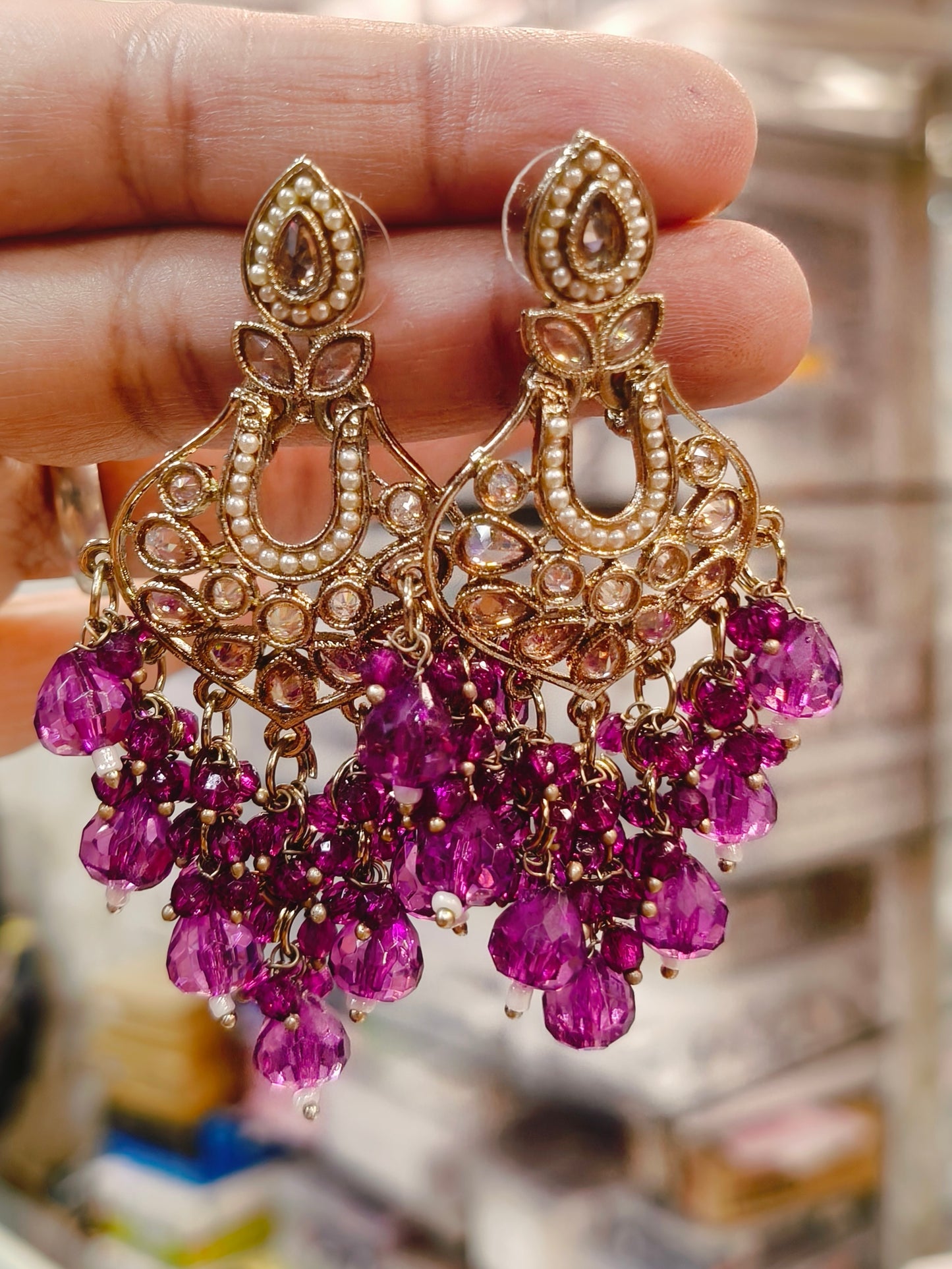 Kundan Chandbali Earrings
