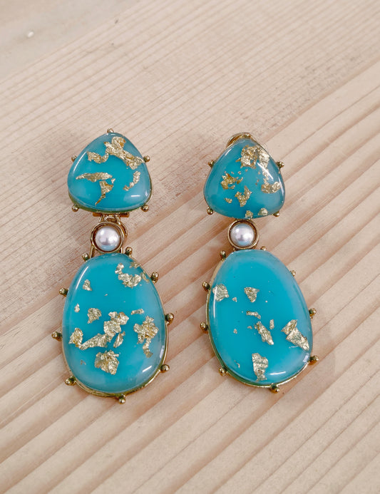 Aqua Colour Earrings