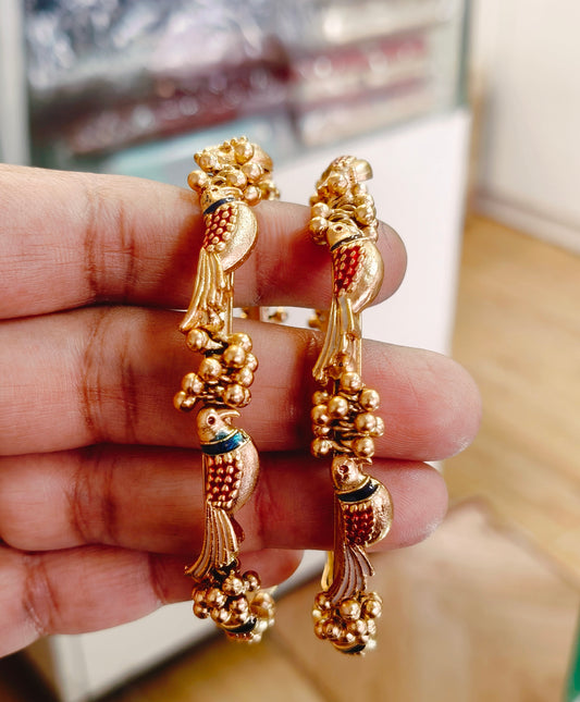 Gold Plated Bangles in 2.4 and 2.8 Size.