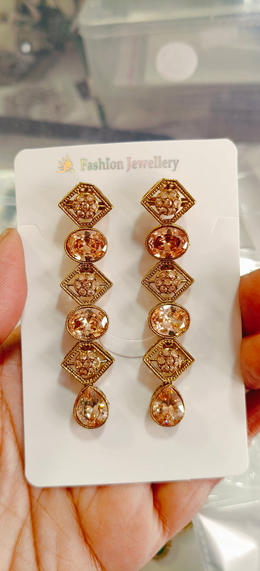 Golden and Copper Colour Earrings.