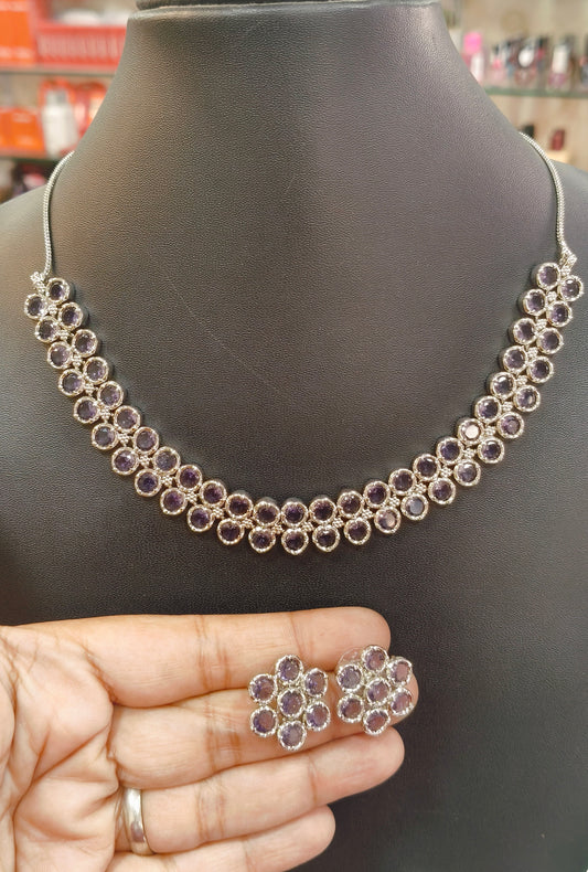 Purple Diamond Necklace