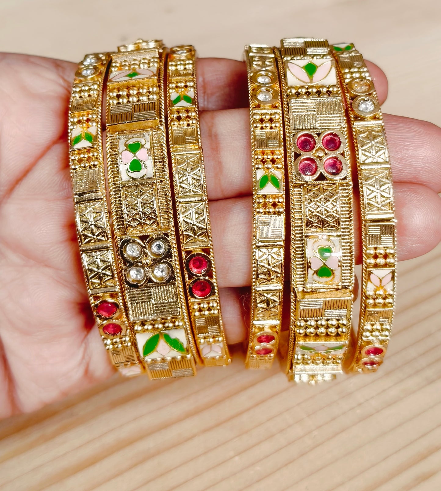Gold Plated Bangles in 2.8 size.