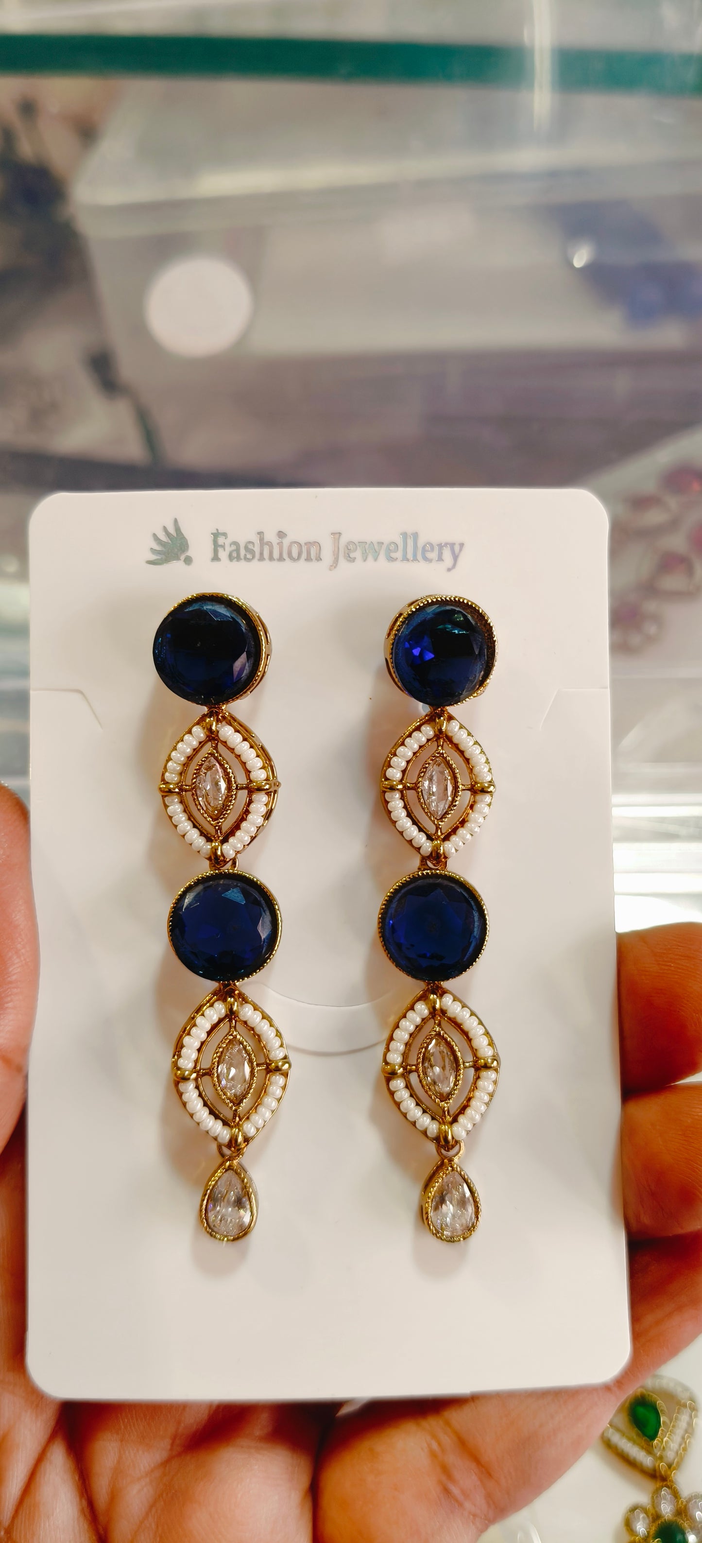 Traditional earrings available in 3 colours.
